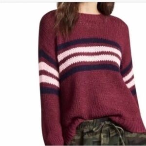 XIRENA Apres Ski Sweater in St. Moritz Size XS Burgundy Alpaca Blend